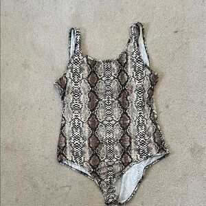 Snakeskin Print Bodysuit